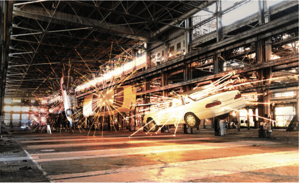 Interior installation at the ABQ Rail Yards